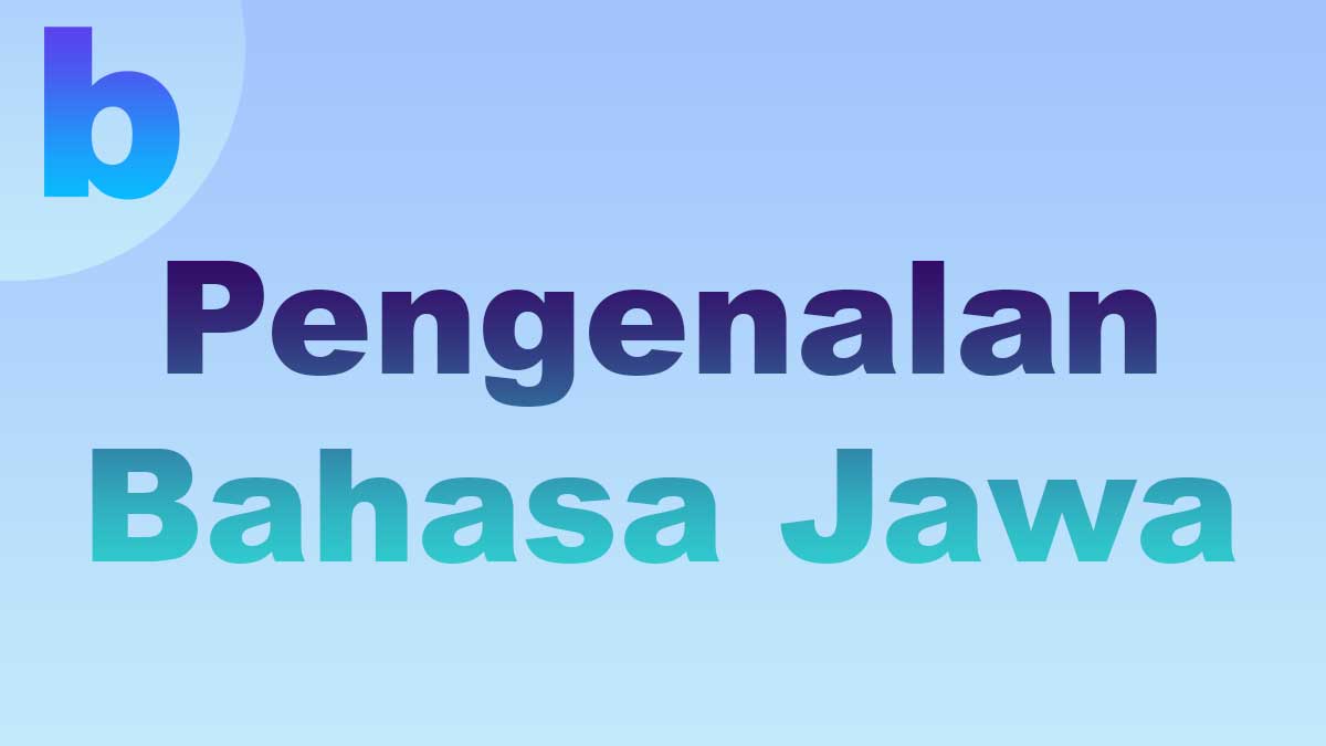 Pengenalan Bahasa Jawa