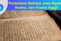 Perbedaan Bahasa Jawa Ngoko, Krama, dan Krama Inggil