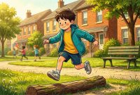 gambar ilustrasi anak lincah
