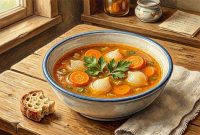 gambar ilustrasi makanan berkuah sedikit