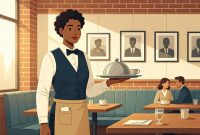 gambar ilustrasi orang melayani