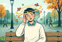 gambar ilustrasi orang sedang pusing